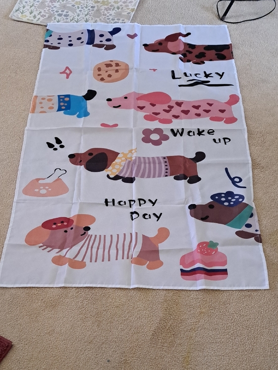 Other - Cute Cartoon Dachshund Tablecloth, Wipe Off 35 X 56
